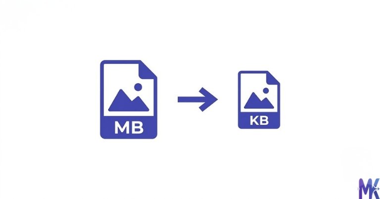 compress image from MB to KB online tool illustration