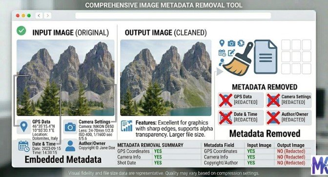Remove metadata to reduce image size