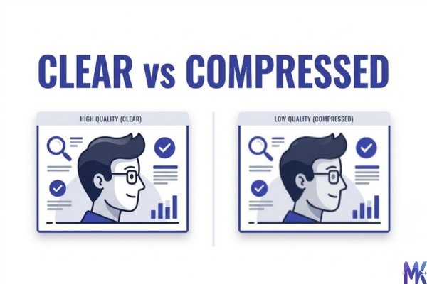 image quality comparison compressed vs clear illustration