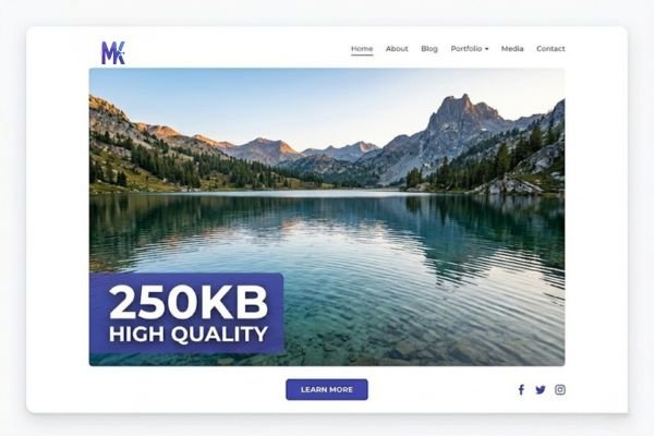 Full width image clarity at optimized file size
