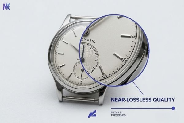 Near lossless image quality after compression
