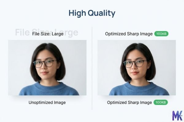 Optimized 100KB image maintaining good quality