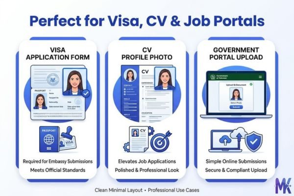 Perfect for Visa, CV & Job Portals