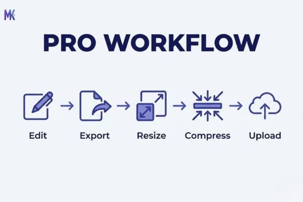 Professional image optimization workflow for photographers