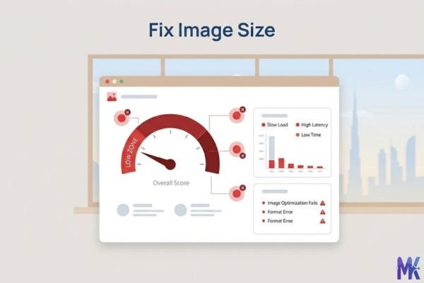 Website performance warning caused by large images