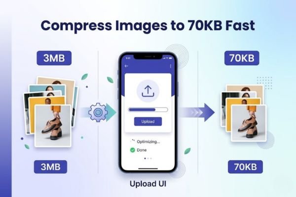 compress image to 70KB for Meesho Flipkart and Indian marketplaces