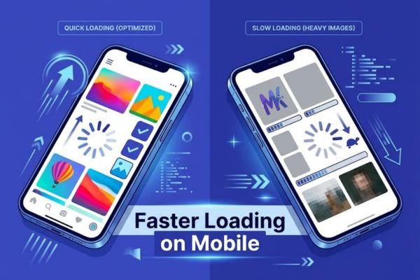 fast loading images 70KB on mobile 4G connection India