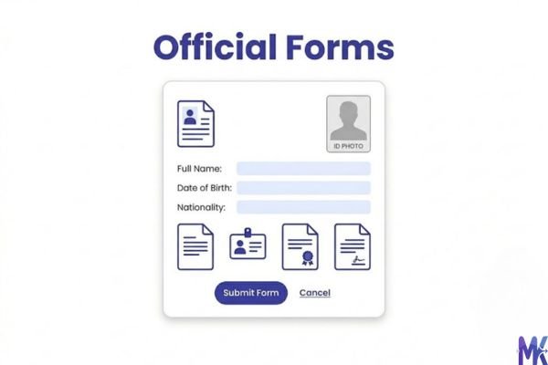 government and application form photo upload illustration