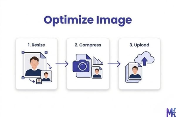 image optimization process illustration for 50KB