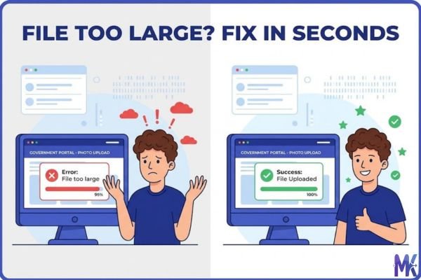 image upload error file too large solution for visa and job portals